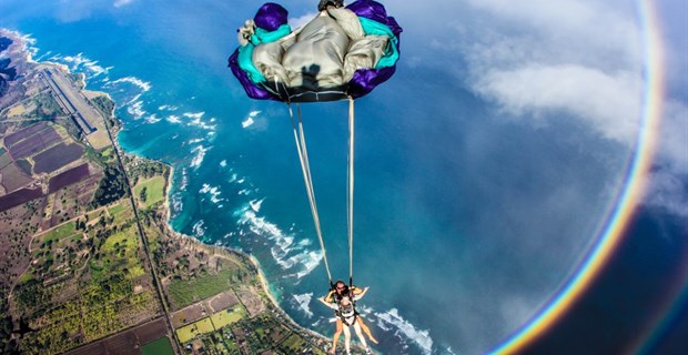 Skydive Hawaii - Oahu Skydiving at its best.  Do a Tandem Skydive over Oahu at Skydive Hawaii